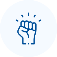 Icon of a raised fist