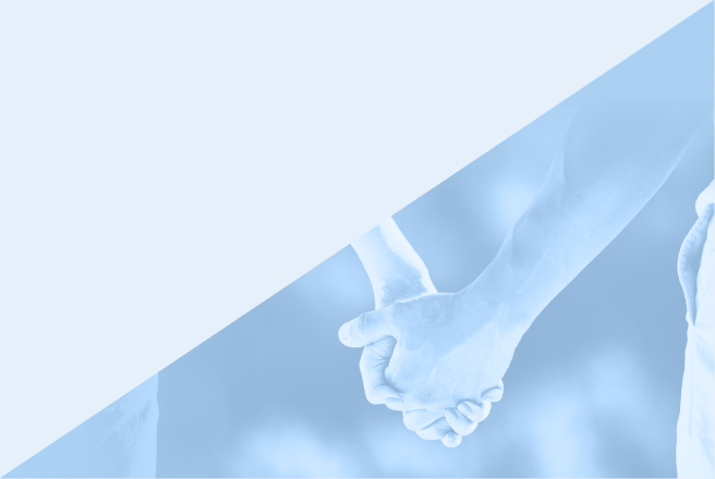 A photo of a couple holding hands