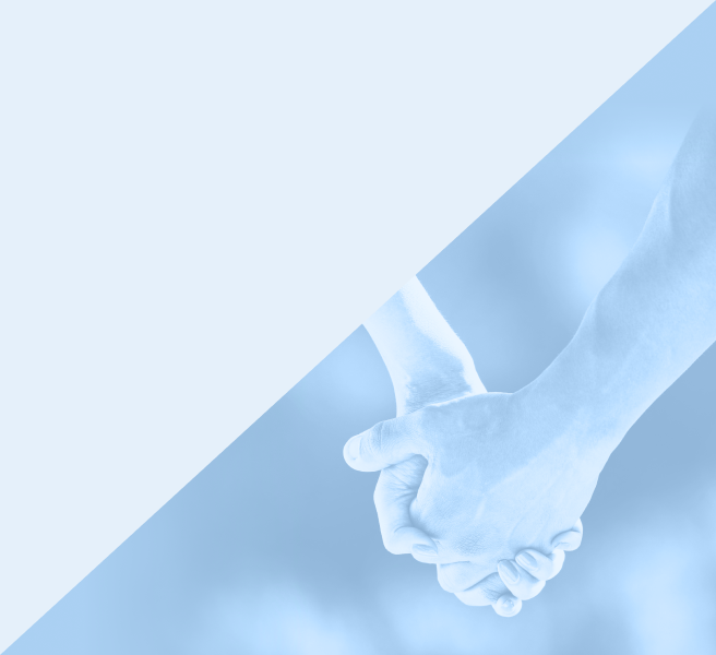 A photo of a couple holding hands