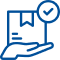 Icon of a hand holding a discreet package