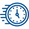 Icon of a clock in motion