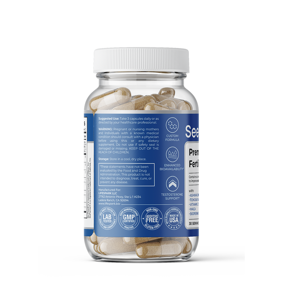 Side of SeedBoost sperm health nutraceutical